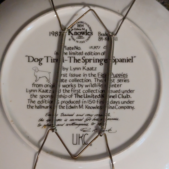 Knowles 1987 Limited edition Dog Tired - The Springer Spaniel Lynn Katz artwork - Picture 2 of 5